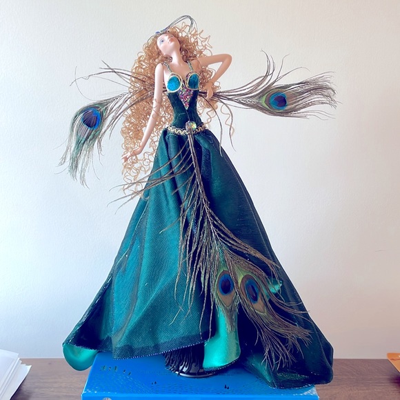 Kurt Adler Peacock Lady Doll Ornament NEW - Picture 1 of 10